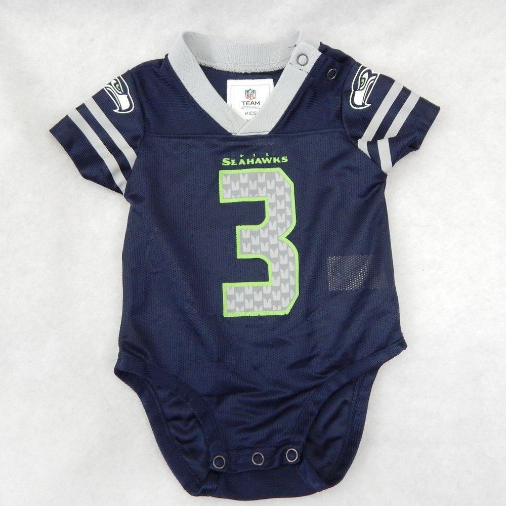 NFL Seahawks Jersey Infant Jumpsuit "Wilson 3"  Size 3 to 6 Months